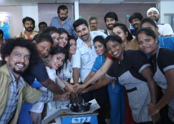 தமிழரசன் படப்பிடிப்பில் மகளிர் தினத்தை கேக் வெட்டி கொண்டாடிய விஜய்ஆண்டனி!