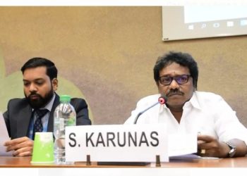 ஜெனிவாவில் நடை பெற்ற 40 வது ஐ.நா கூட்ட தொடரில் உரையாற்றிய  சட்டமன்ற உறுப்பினர் கருணாஸ்!