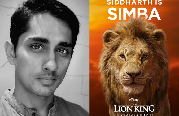 லயன் கிங் படத்தின் தமிழ் பதிப்பில் புகழ் பெற்ற ‘சிம்பா’ கதாபாத்திரத்திற்கு குரல் கொடுக்கும் நடிகர் சித்தார்த்