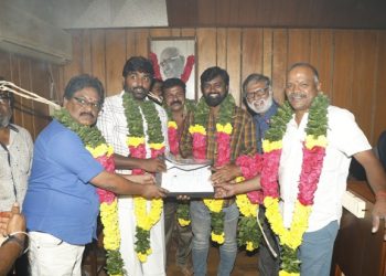 விஜயா புரொடக்க்ஷன்ஸ்” தயாரிப்பில் ,”விஜய் சேதுபதி”  நடிப்பில் விஜய் சந்தர் இயக்கியுள்ள   ” சங்கத்தமிழன் ” படத்தின் டப்பிங் தொடங்கியது !  