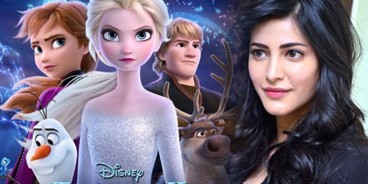 டிஸ்னியின் ‘ஃபோரஸன் 2’ படத்துக்காக பின்னணி குரல் கொடுத்ததுடன் பாடலையும் பாடிய ஸ்ருதி ஹாசன் 