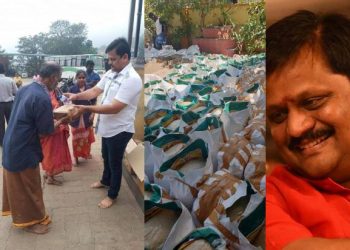 5000 ஏழை குடும்பங்களுக்கு ஒரு மாத ரேஷன் பொருட்கள் வழங்கிய தொழிலதிபர், தயாரிப்பாளர் எஸ் தணிகைவேல்!!
