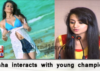 Trisha interacts with young champions