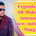 Legendary AR Rahman announces  new initiative maajja,