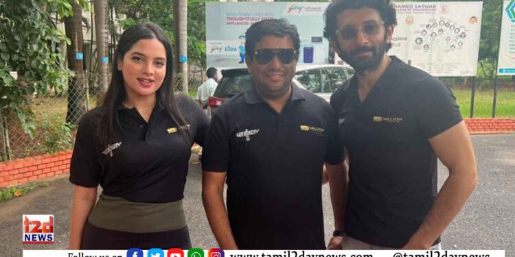 மில்லியன் ஸ்டுடியோ MS மன்சூர் வழங்கும் A குகன் சென்னியப்பன் இயக்கத்தில் சத்யராஜ் நடிக்கும் ’வெப்பன்’ படம் சார்பாக #WearHelmetRally நிகழ்ச்சி நடத்தப்பட்டது!